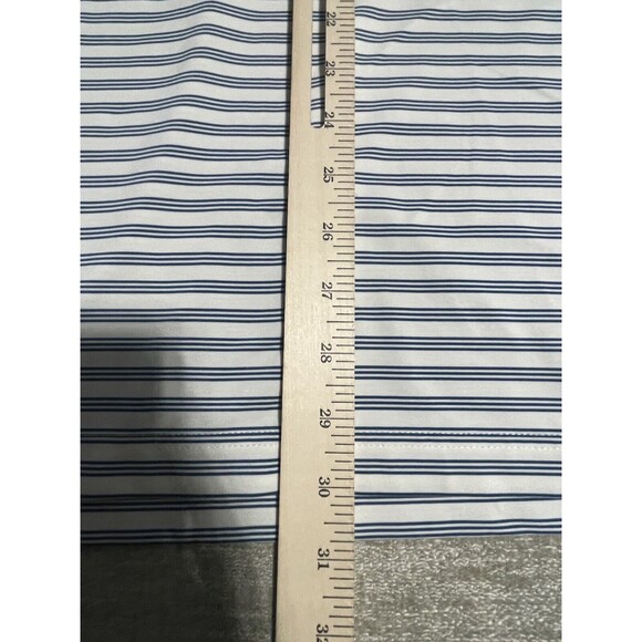 Adidas Shirt Men’s Large Polo Blue Stripes With Logo - Picture 9 of 11